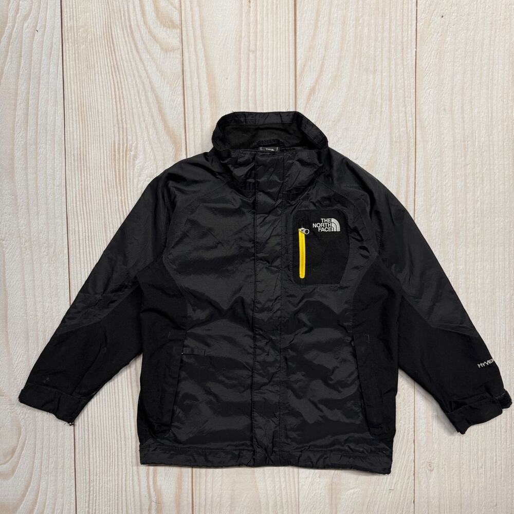 The North Face Hyvent Boys Size XS (6) Waterproof Shell Jacket Black **No Hood**
